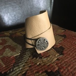 Wrap leather cuff bracelet